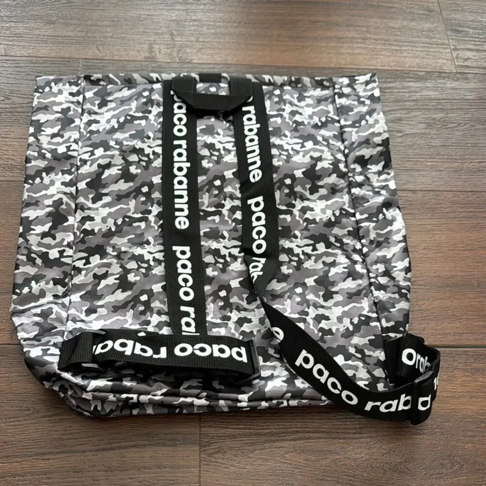 Paco Rabanne Camouflage Backpack with Modern Design gift with purchase item.